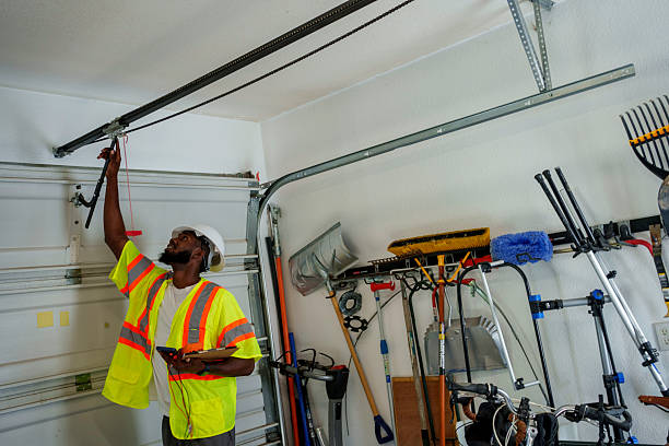 Professional Garage Door Installation technician working in Franklin Park, NJ
